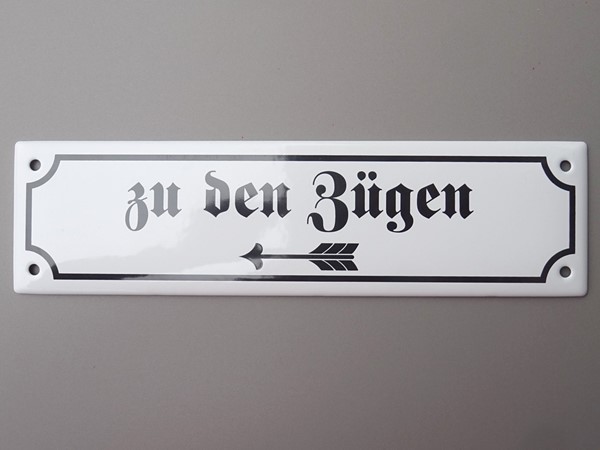 Picture of Plate Zu den Zügen, to the left